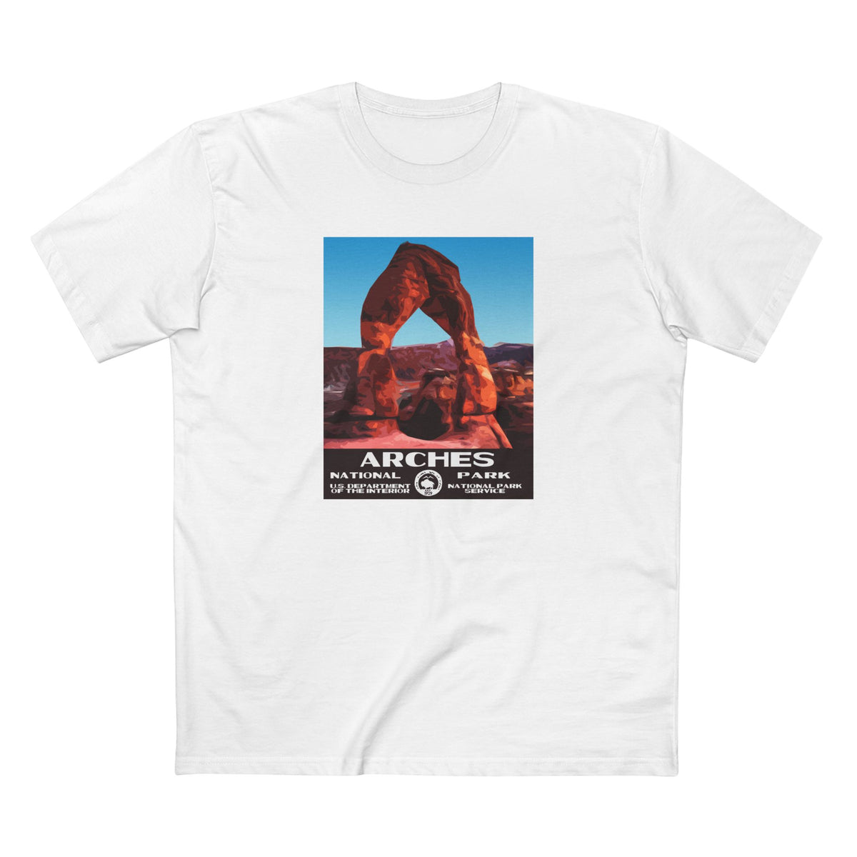 Arches Men's Cotton Crew T-Shirt in White