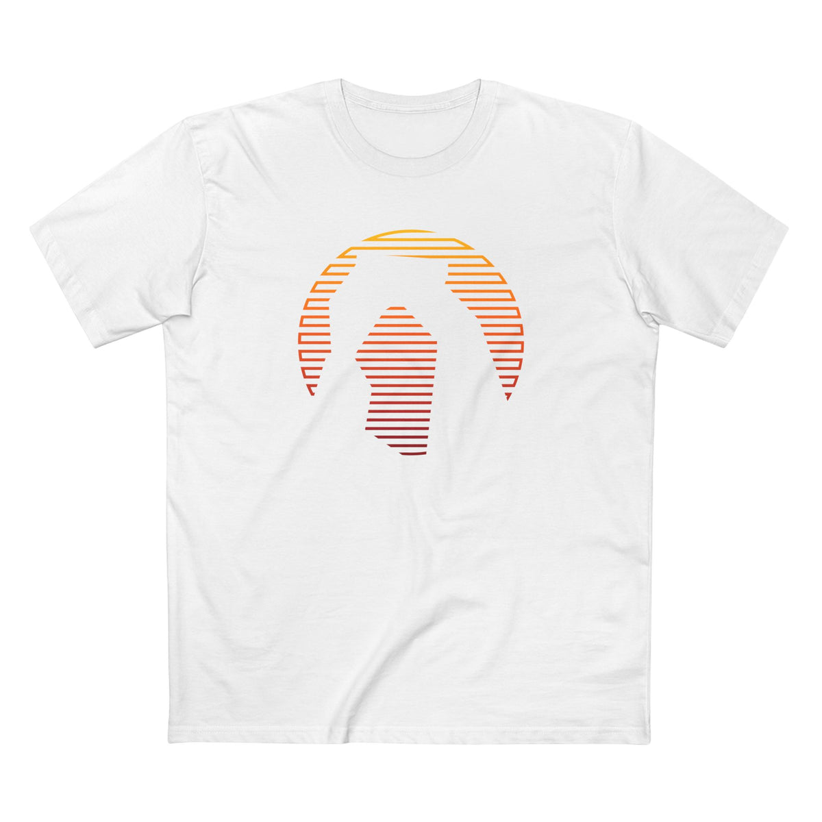 Arches National Park T-Shirt - Delicate Arch Orange Gradient in White