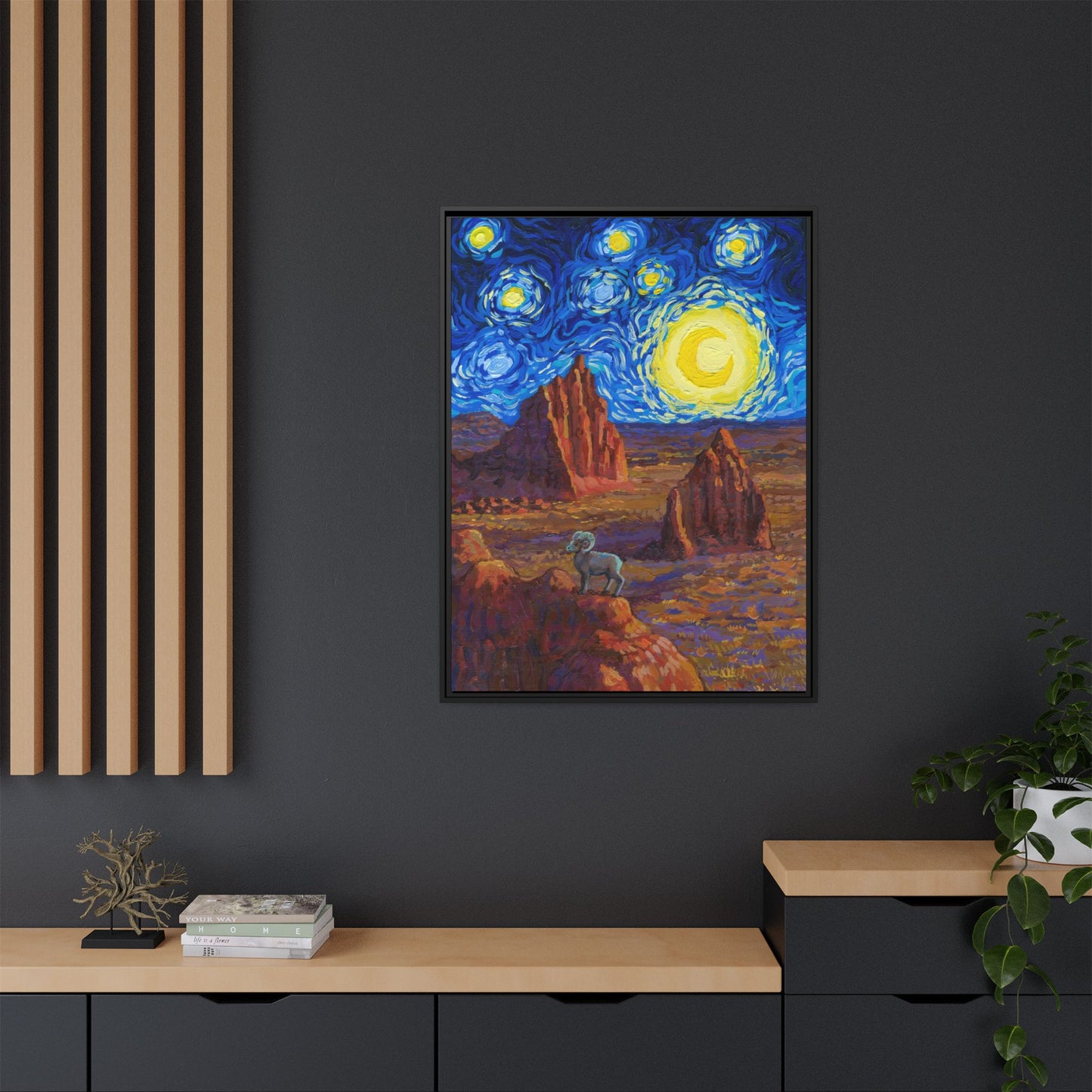 Capitol Reef National Park Framed Canvas - The Starry Night