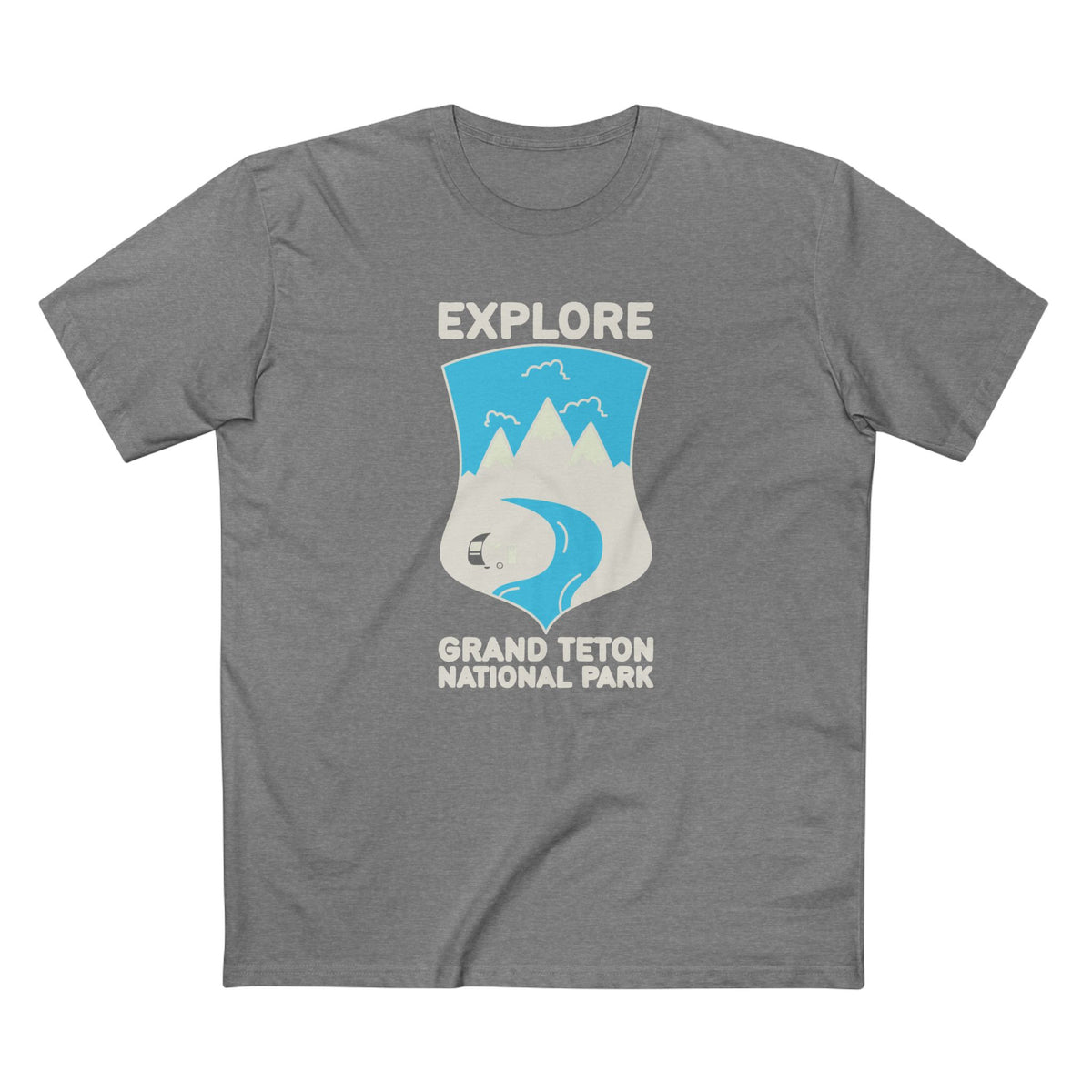Grand Teton National Park T-Shirt - Camper in Athletic Heather