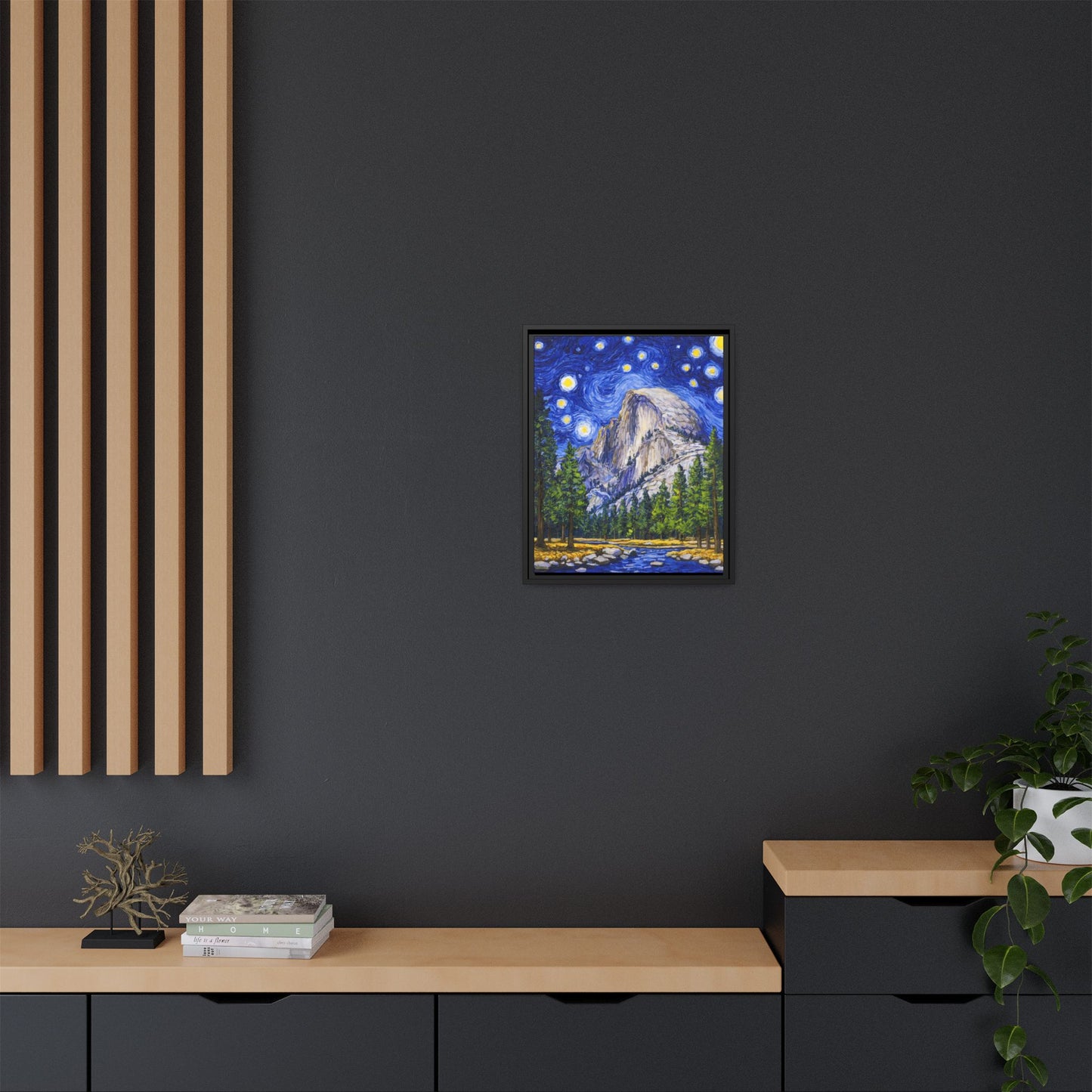 Yosemite National Park Framed Canvas - The Starry Night