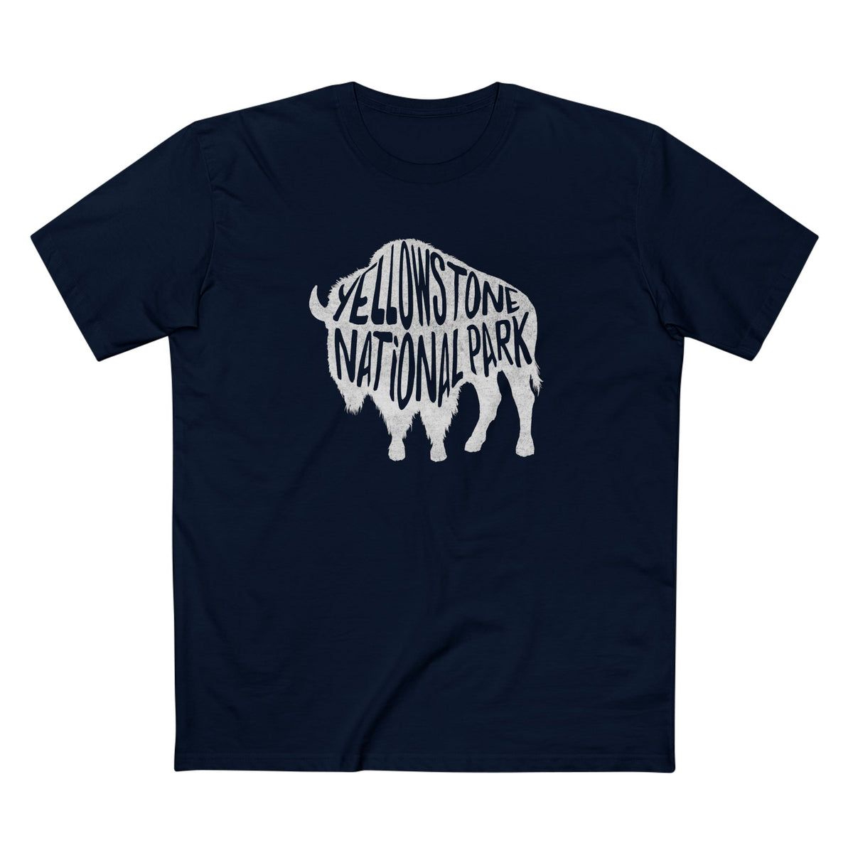 Yellowstone National Park T-Shirt - Bison in Navy