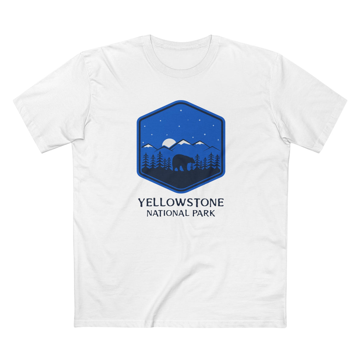 Yellowstone National Park T-Shirt - Bear Graphic in White