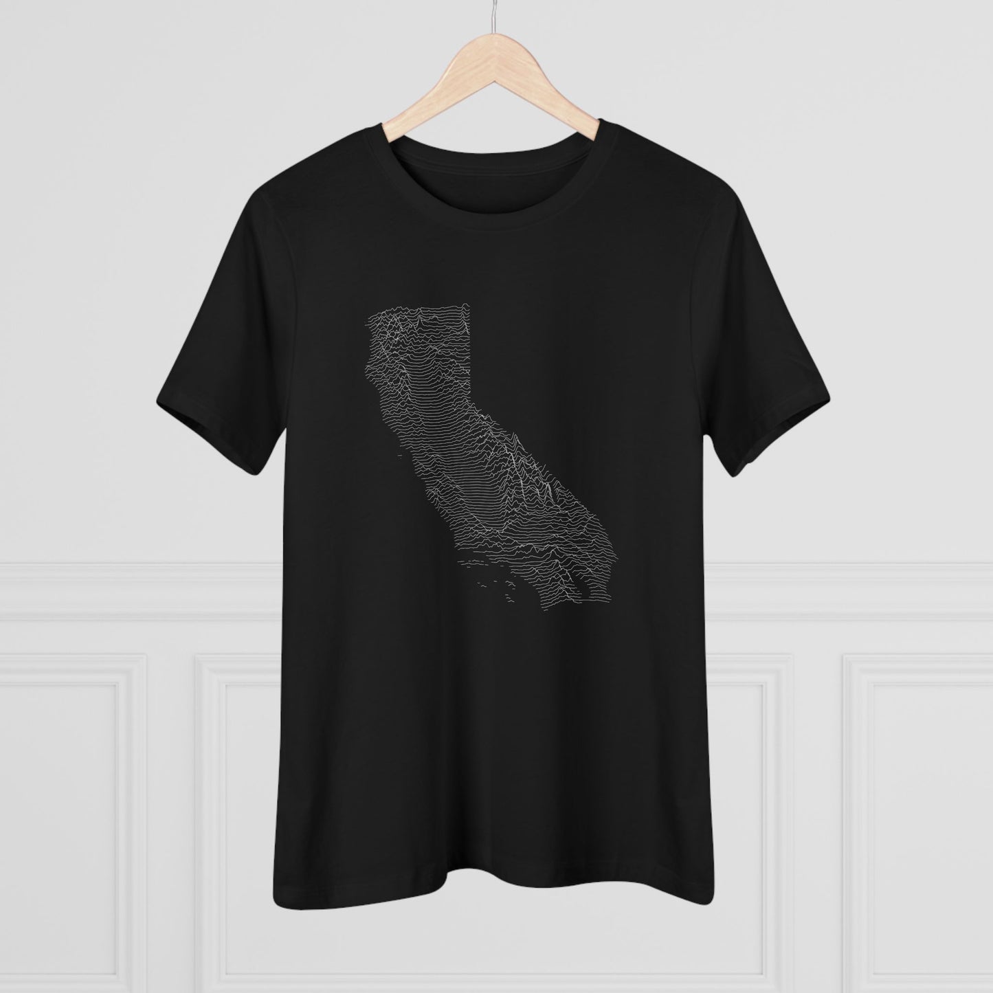 California Women's T-Shirt - Topographical Lines