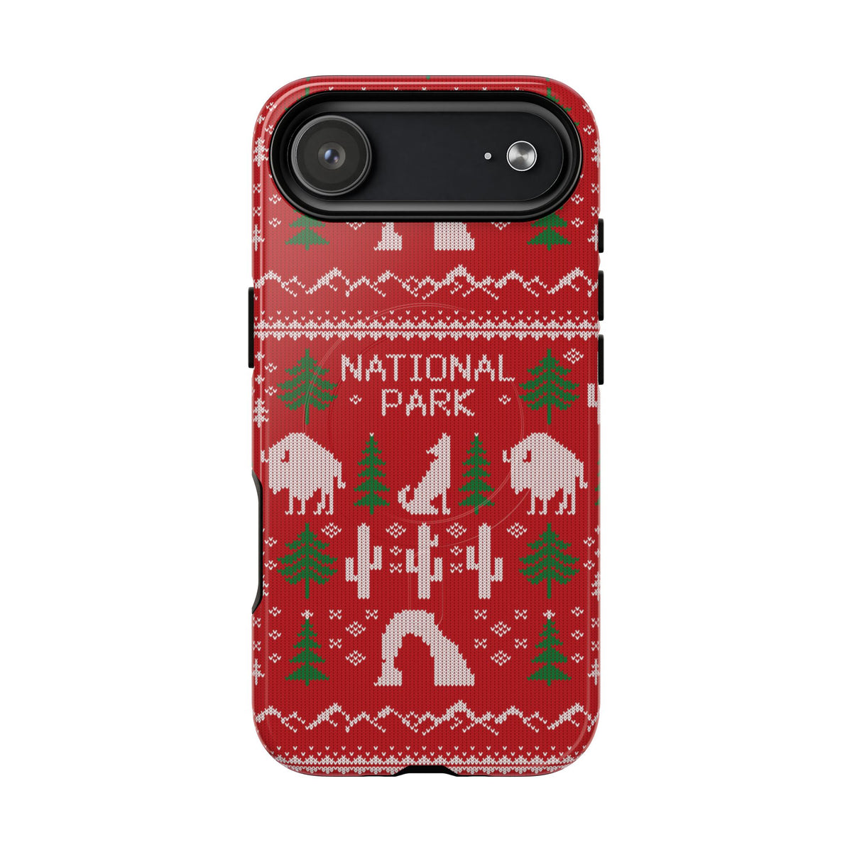 National Park iPhone Case with MagSafe - Fair Isle Pattern