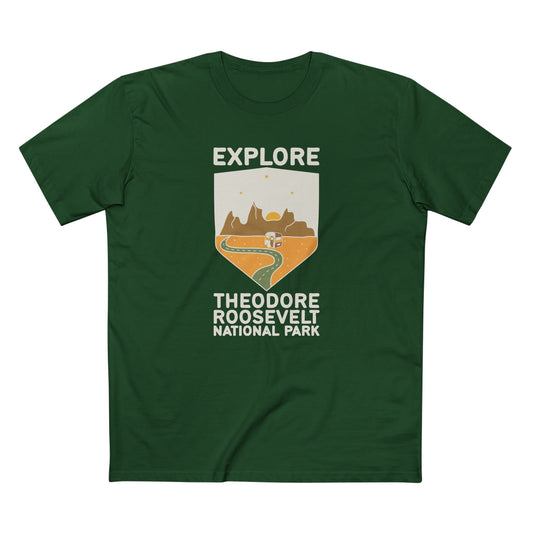 Theodore Roosevelt National Park T-Shirt - Explore Theodore Roosevelt in Forest Green