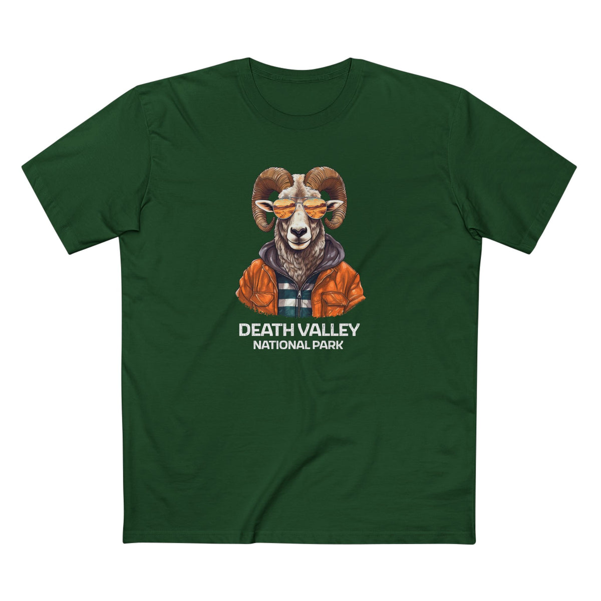 Death Valley National Park T-Shirt - Bighorn Sheep in Forest Green