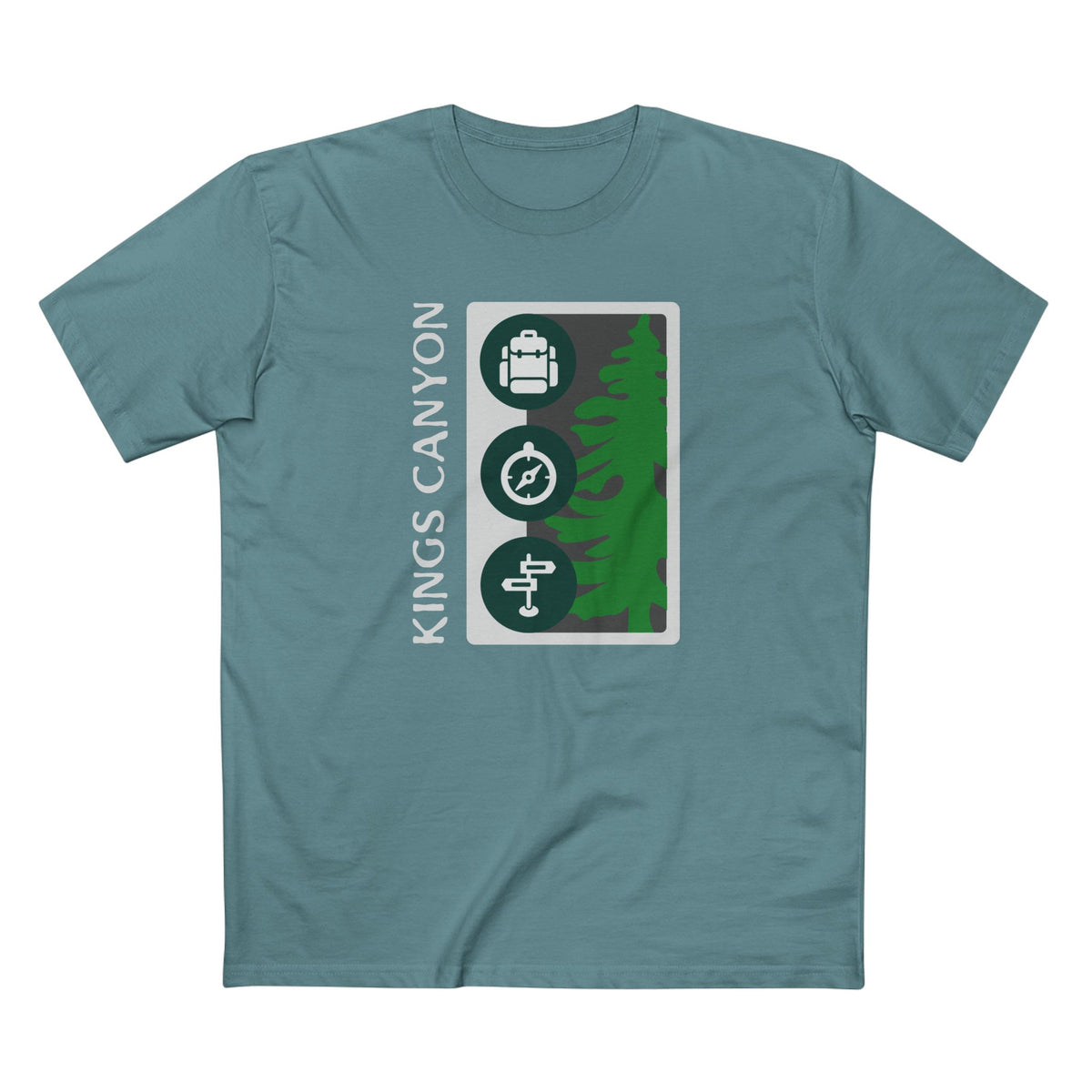 Kings Canyon National Park T-Shirt Tree Graphic in Slate Blue