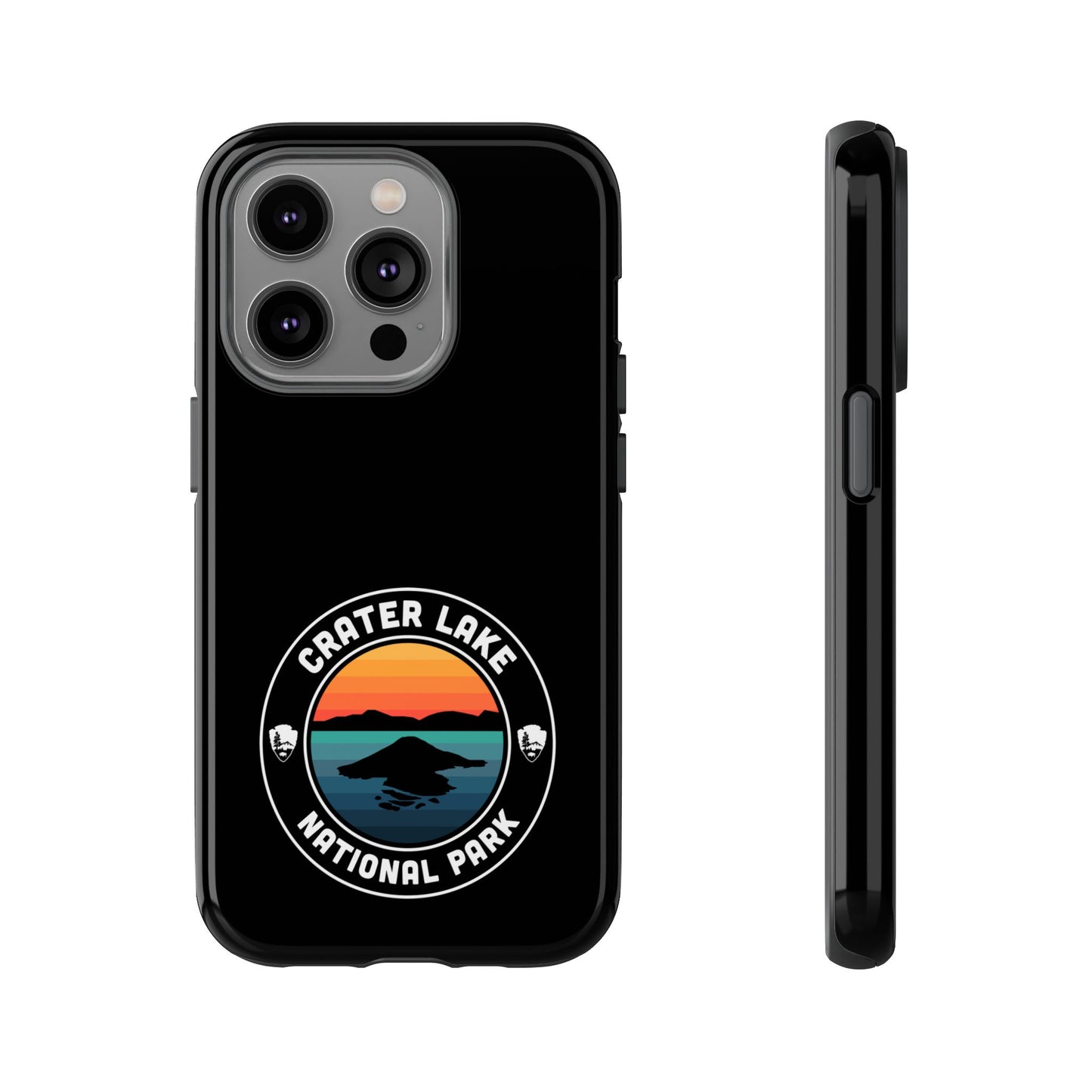 Crater Lake National Park Phone Case - Round Emblem Design