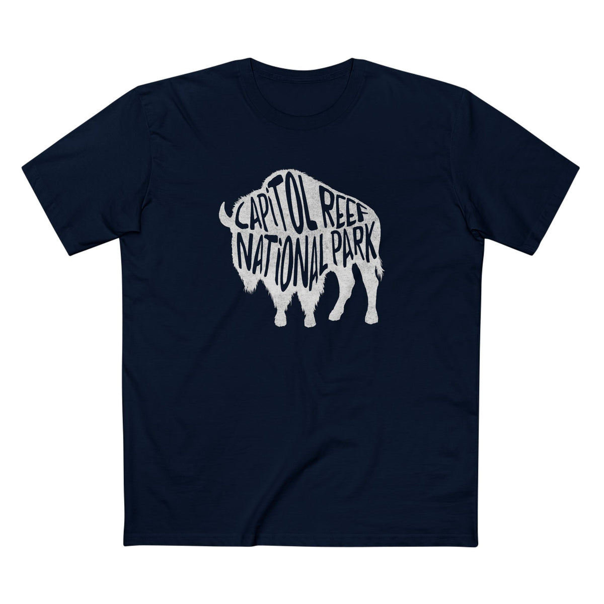 Capitol Reef National Park T-Shirt - Bison in Navy