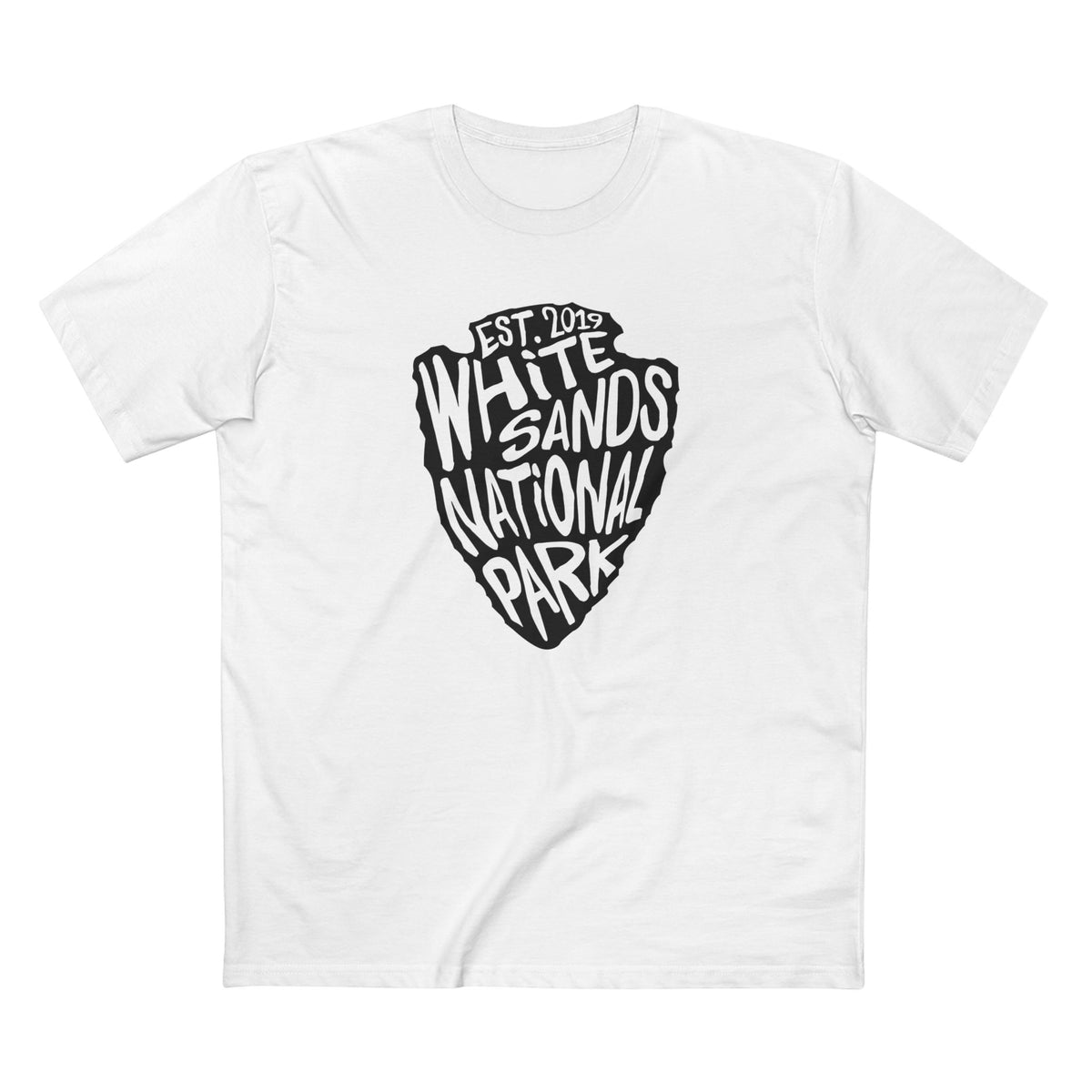 White Sands National Park T-Shirt - Arrowhead Design in White