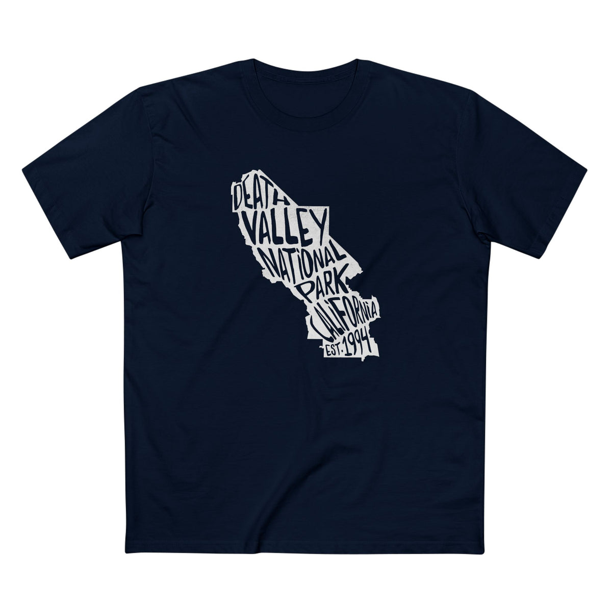 Death Valley National Park T-Shirt - Map in Navy