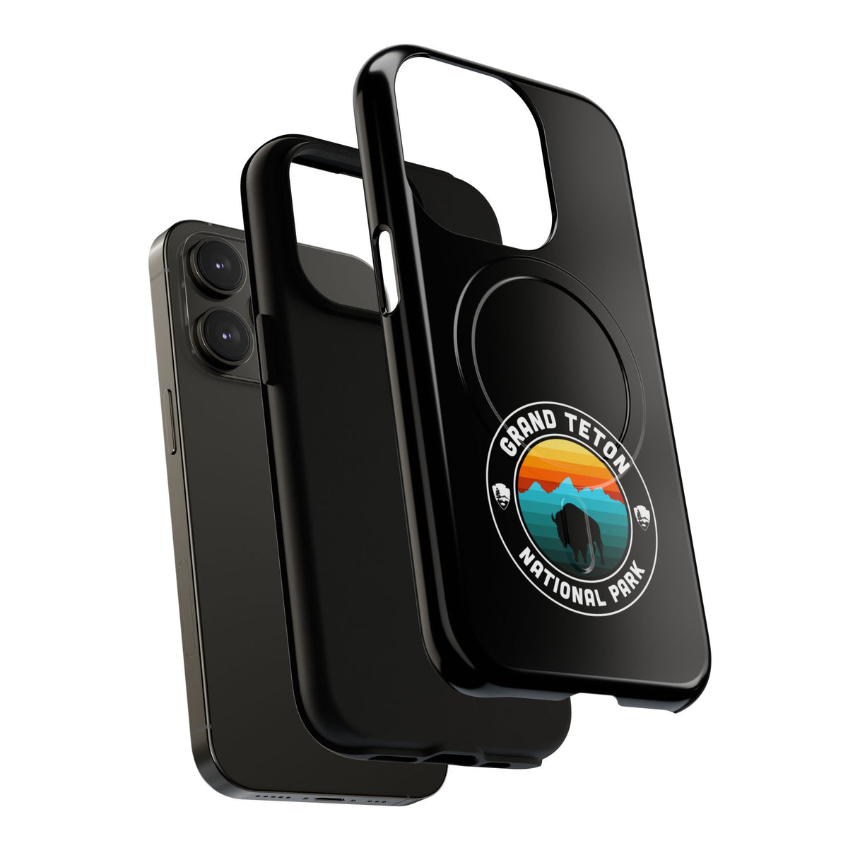 Grand Teton National Park iPhone Case with MagSafe - Round Emblem Design