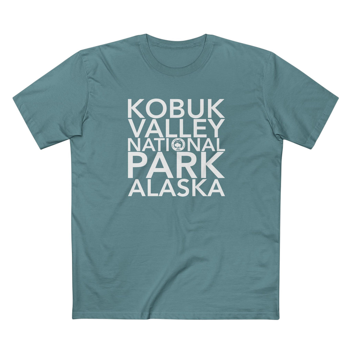 Kobuk Valley National Park T-Shirt Block Text in Slate Blue