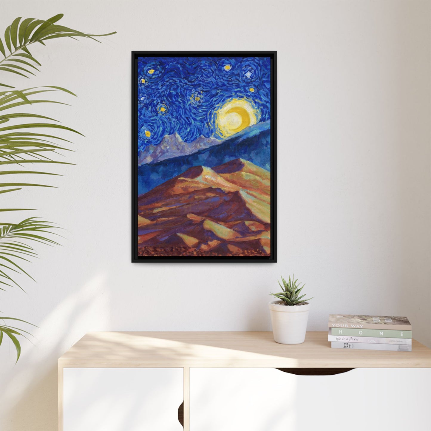 Great Sand Dunes National Park Framed Canvas - The Starry Night