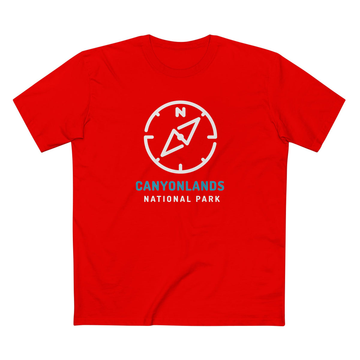Canyonlands National Park T-Shirt Compass Design in Red
