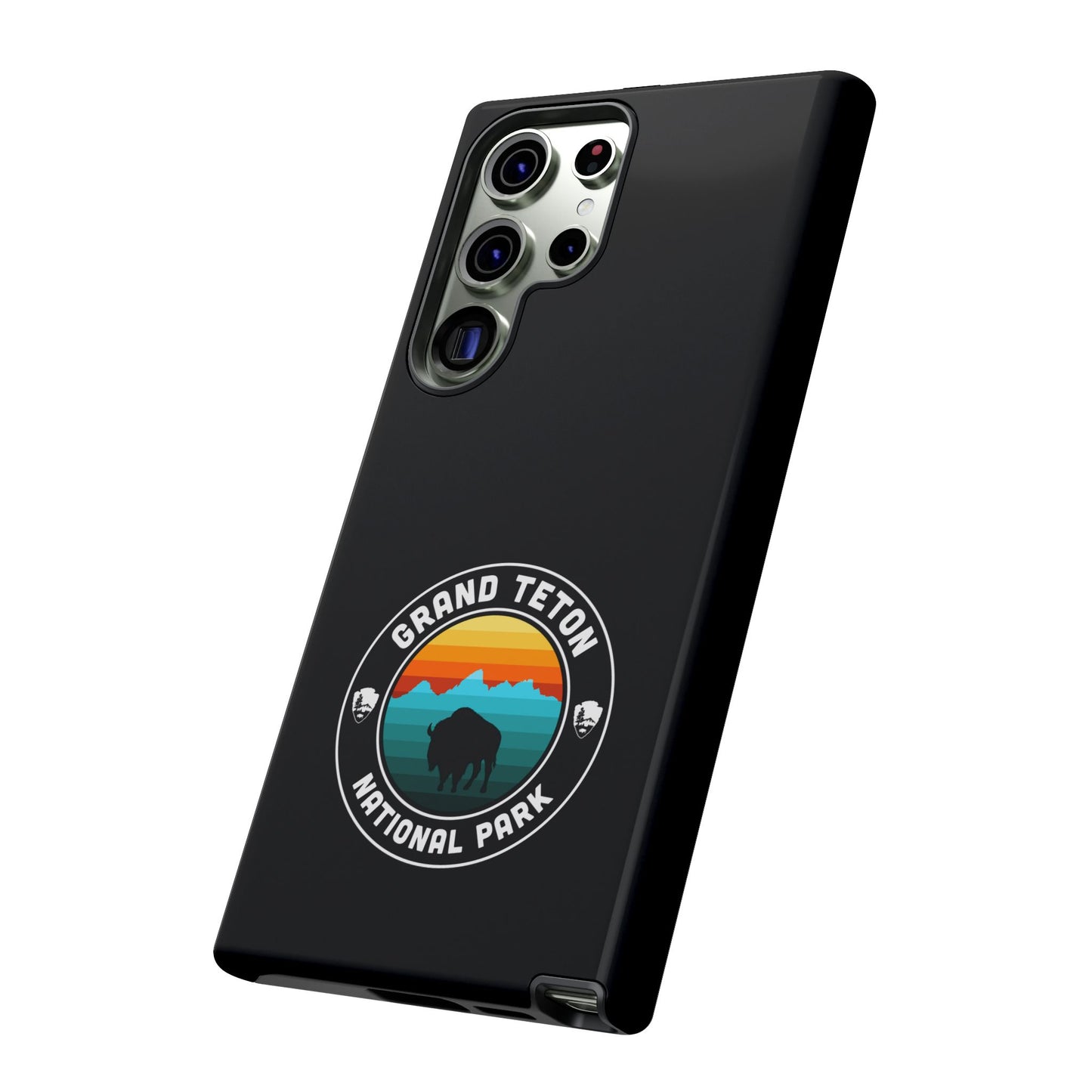 Grand Teton National Park Phone Case - Round Emblem Design