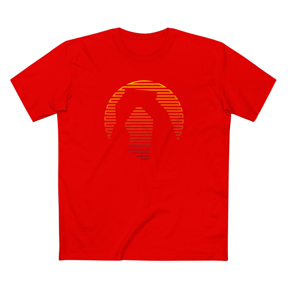 Arches National Park T-Shirt - Delicate Arch Orange Gradient in Red