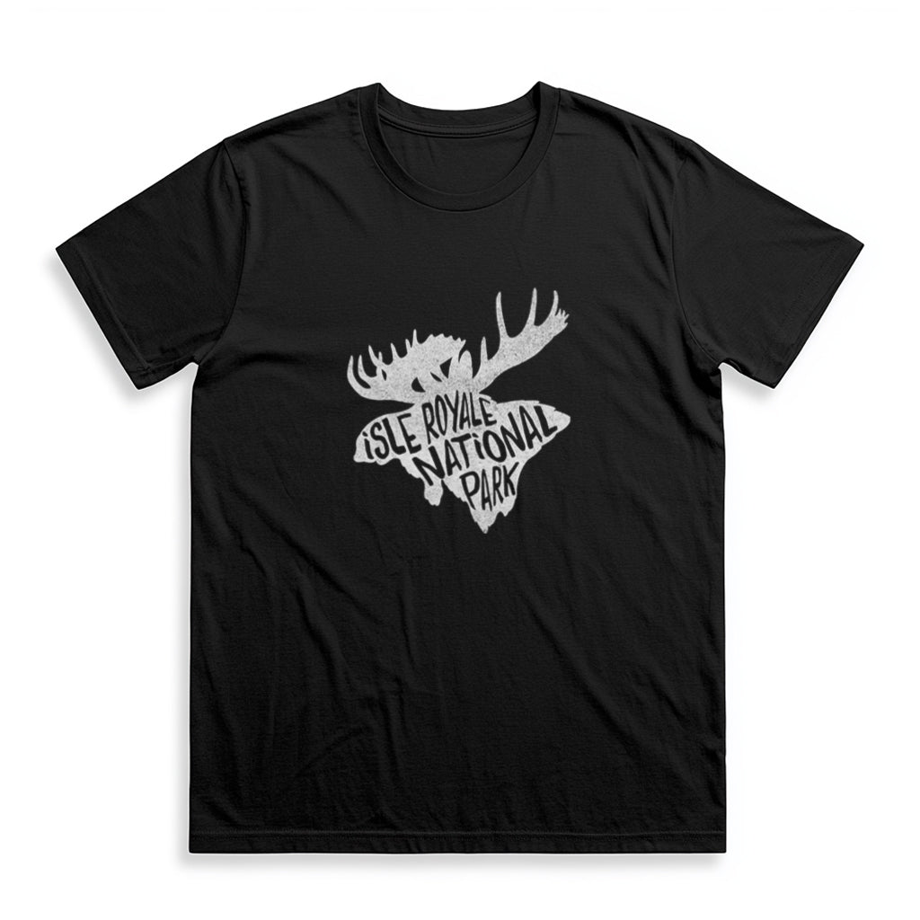 Isle Royale National Park T-Shirt - Moose in Black