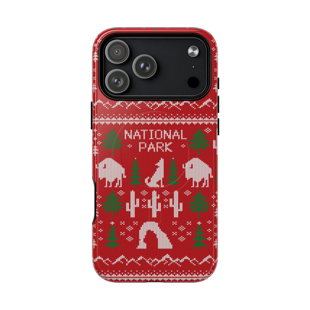 National Park iPhone Case with MagSafe - Fair Isle Pattern