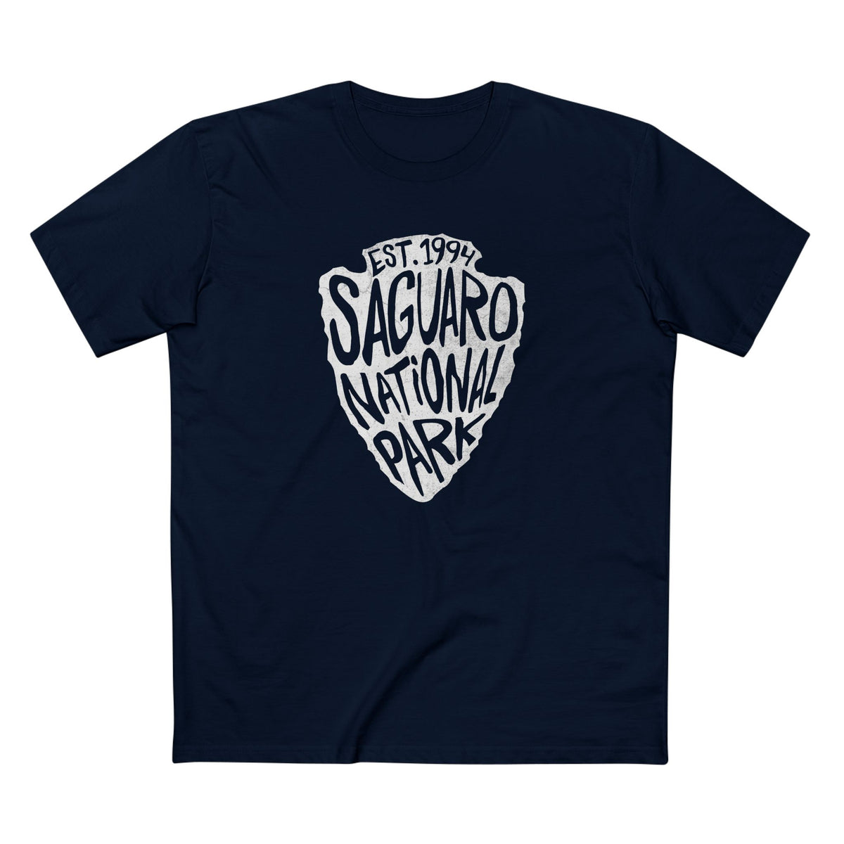Saguaro National Park T-Shirt - Arrow Head Design in Navy