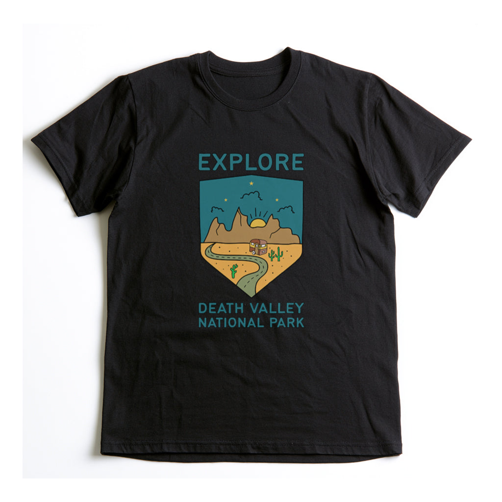 Death Valley National Park T-Shirt - Camper in Black