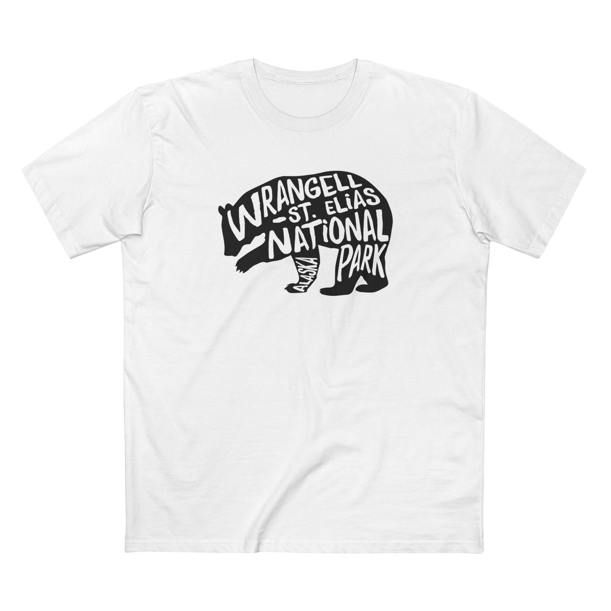 Wrangell - St. Elias National Park T-Shirt - Grizzly Bear in White