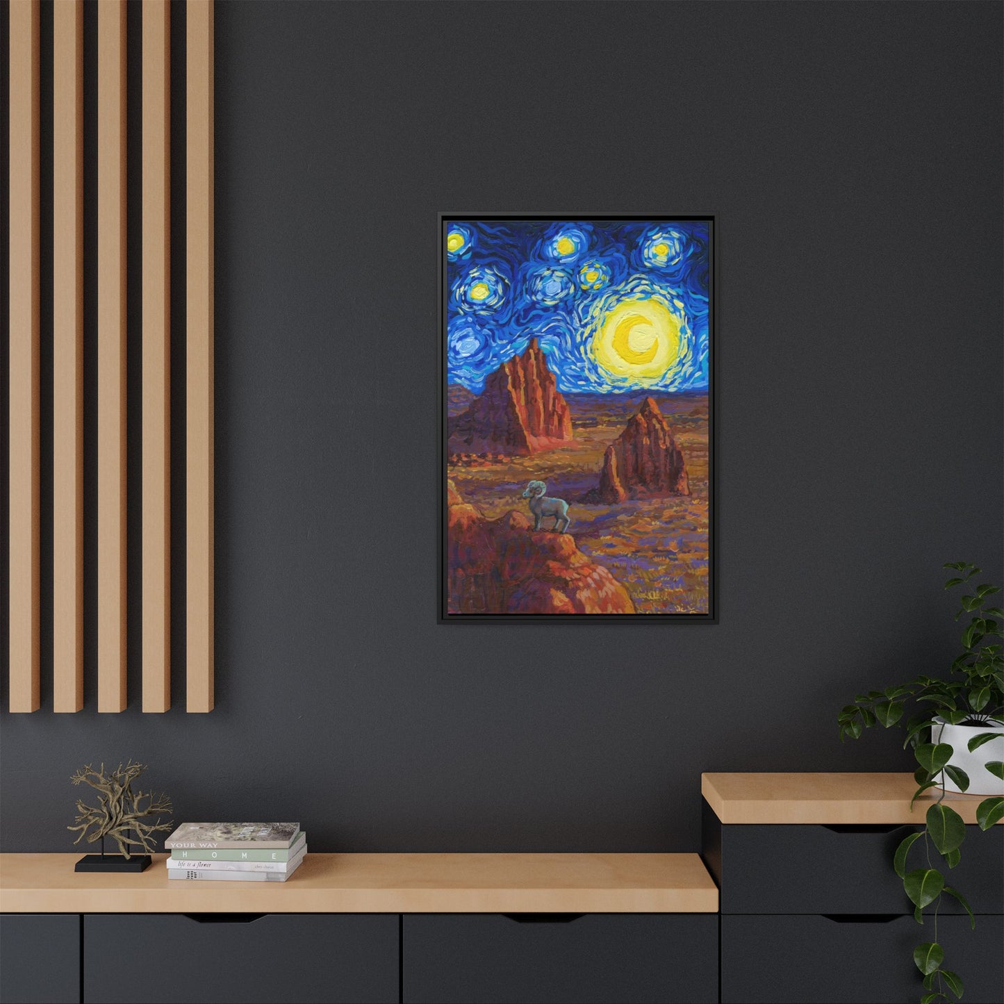 Capitol Reef National Park Framed Canvas - The Starry Night