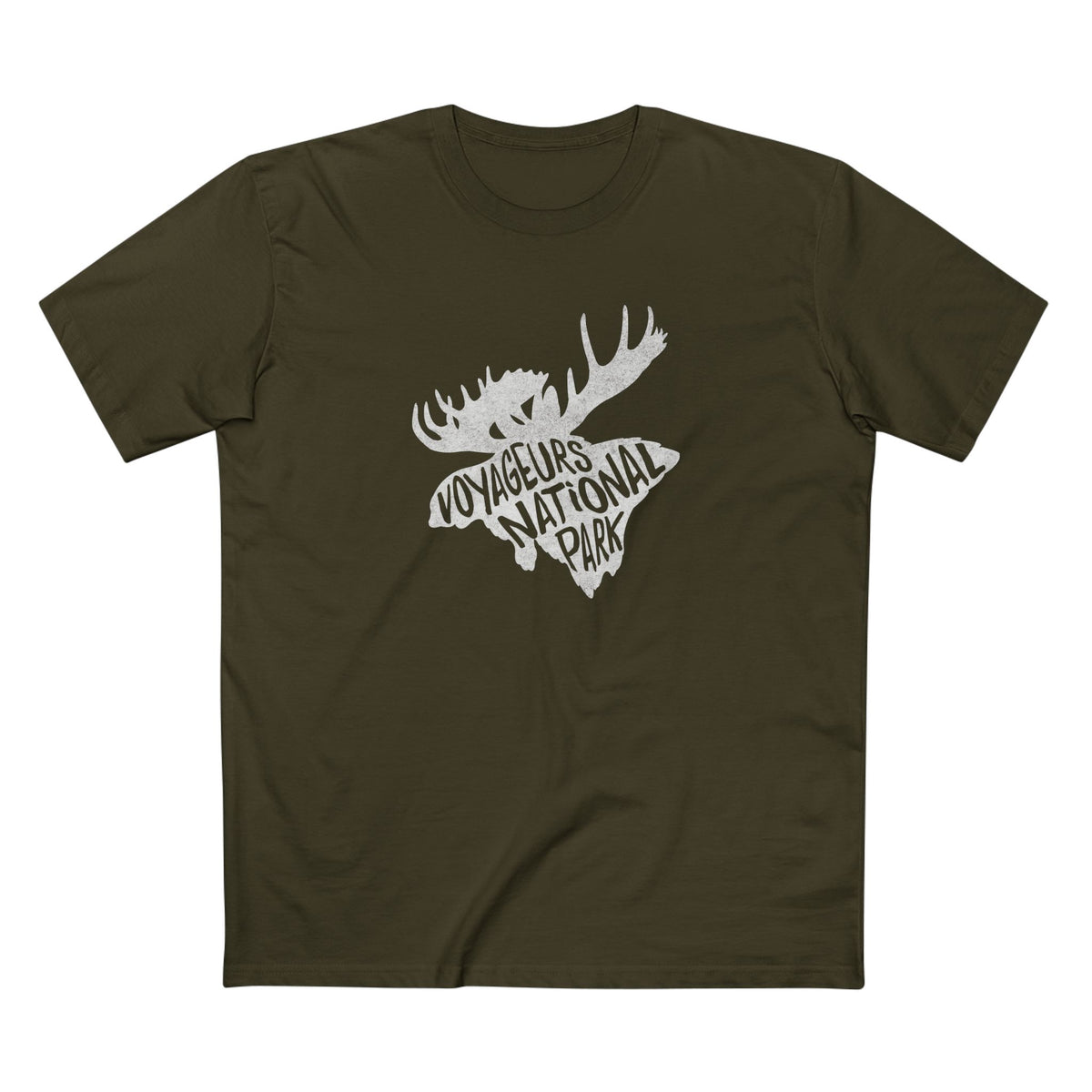Voyageurs National Park T-Shirt - Moose in Army