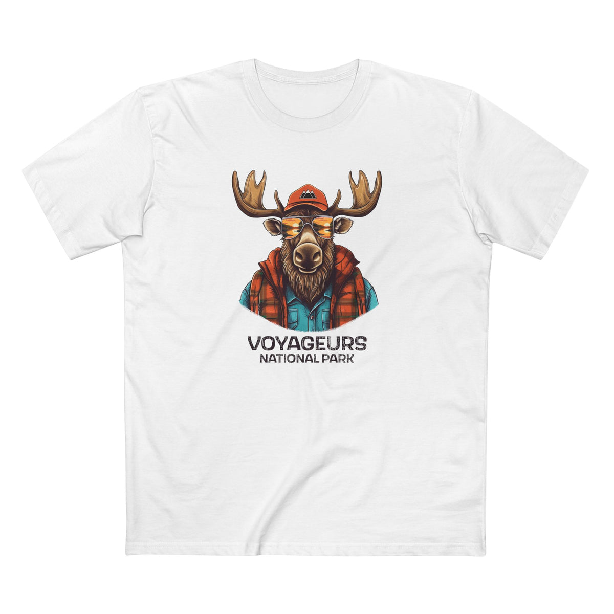 Voyageurs National Park T-Shirt - Cool Moose in White