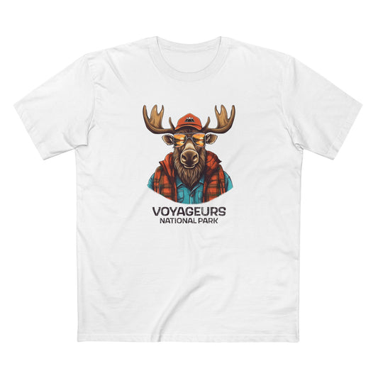 Voyageurs National Park T-Shirt - Cool Moose in White