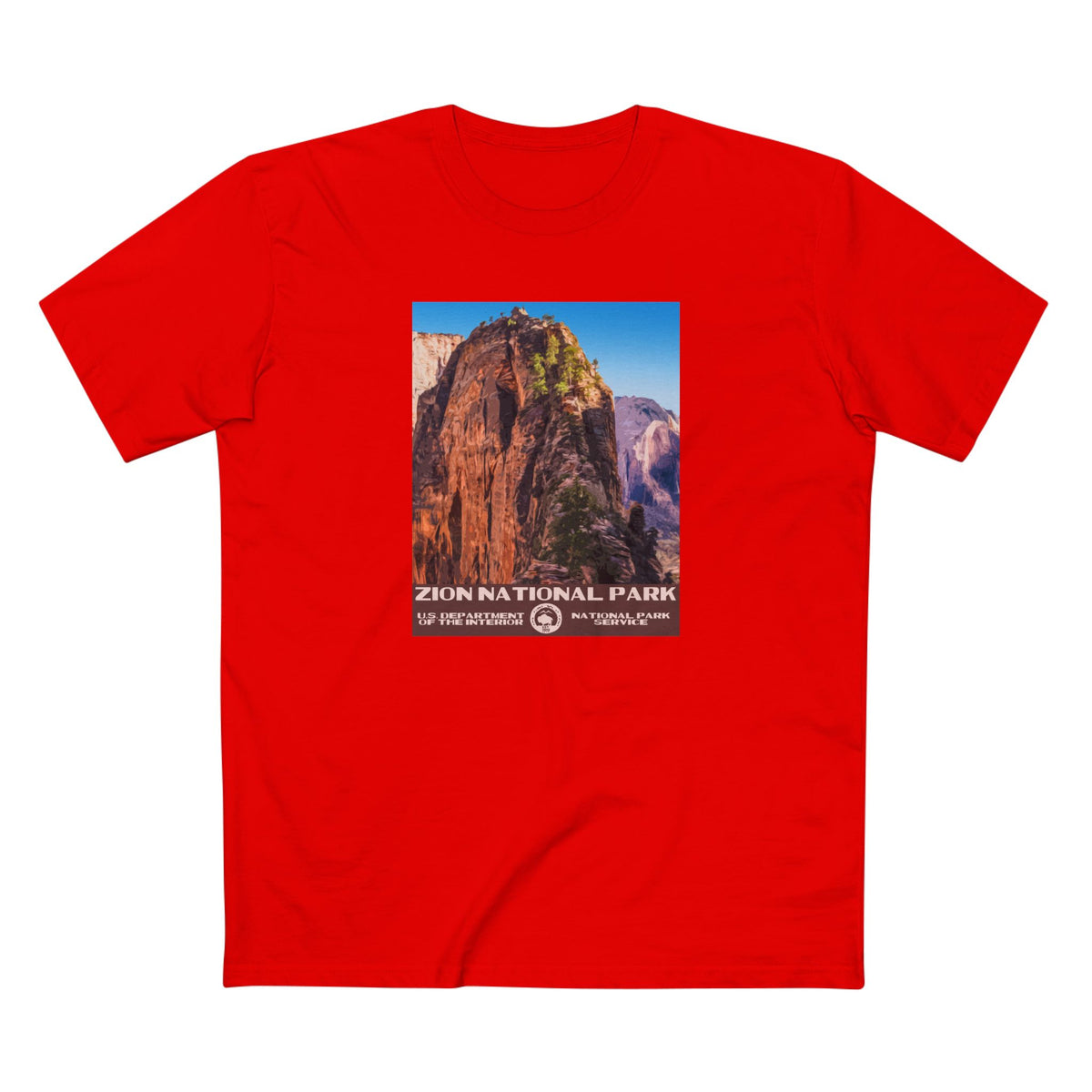 Zion National Park T-Shirt - Angel's Landing in Red