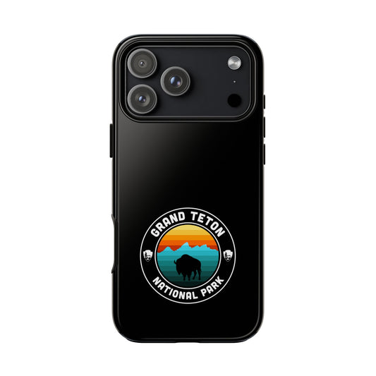 Grand Teton National Park Phone Case - Round Emblem Design