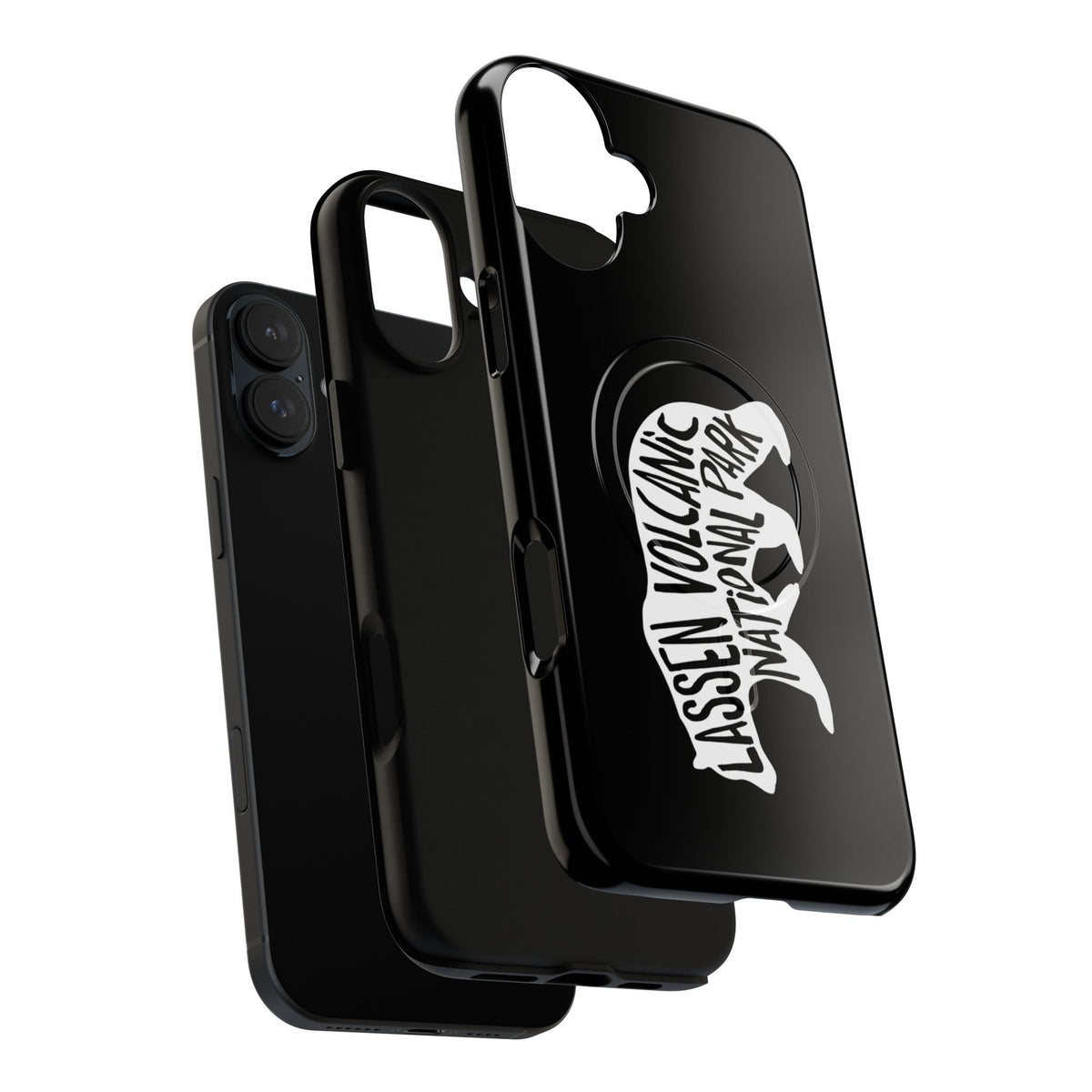 Lassen Volcanic National Park iPhone Case with MagSafe - Black Bear Design
