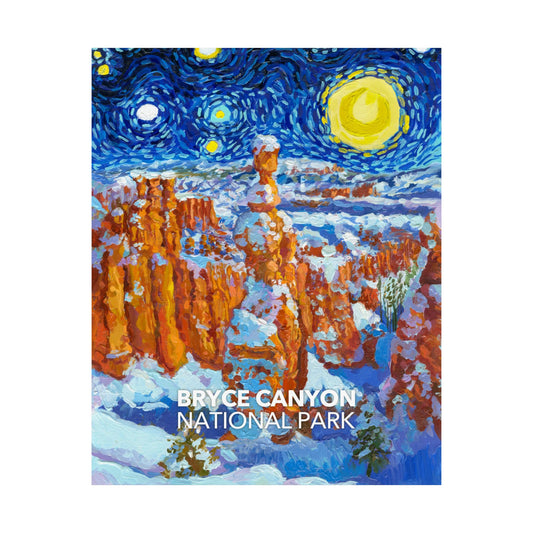 Bryce Canyon National Park Poster - Starry Night