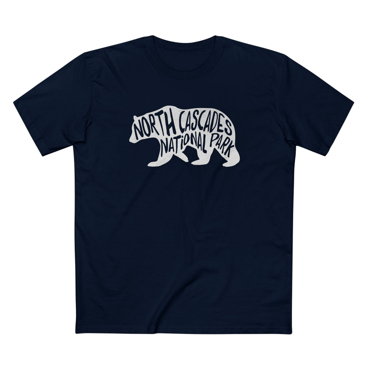 North Cascades National Park T-Shirt - Black Bear in Navy