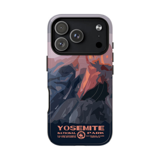 Yosemite National Park iPhone case with MagSafe featuring Half Dome artwork.