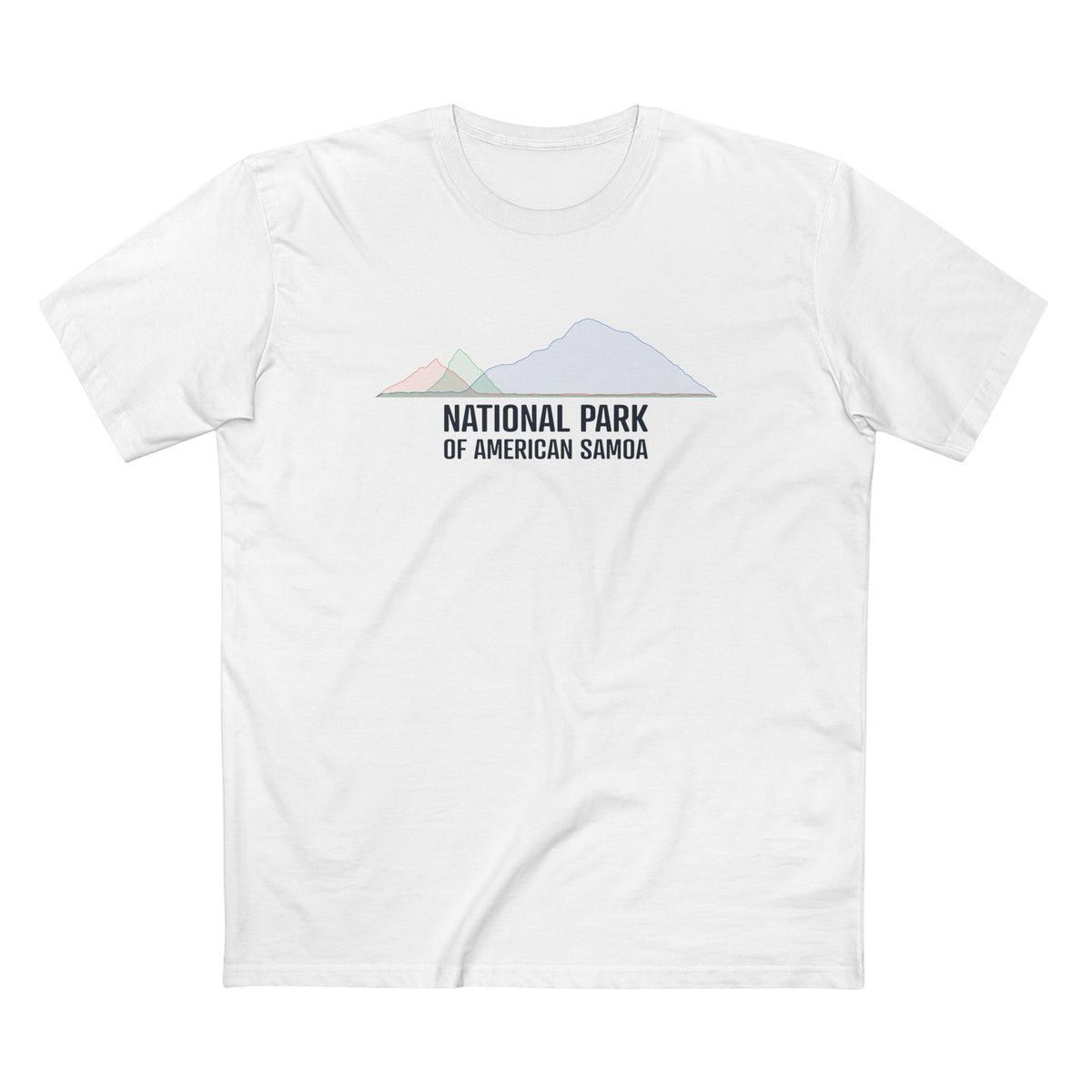 National Park of American Samoa T-Shirt - Histogram Design in White