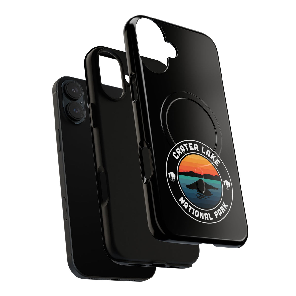 Crater Lake National Park iPhone Case with MagSafe - Round Emblem Design