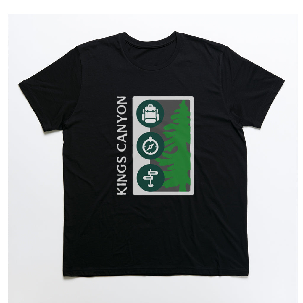 Kings Canyon National Park T-Shirt Tree Graphic in Black