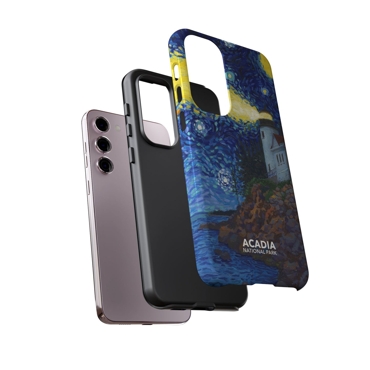 Acadia National Park Phone Case - Starry Night Lighthouse
