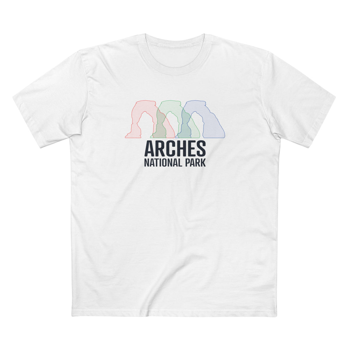 Arches National Park T-Shirt - Histogram Design in White