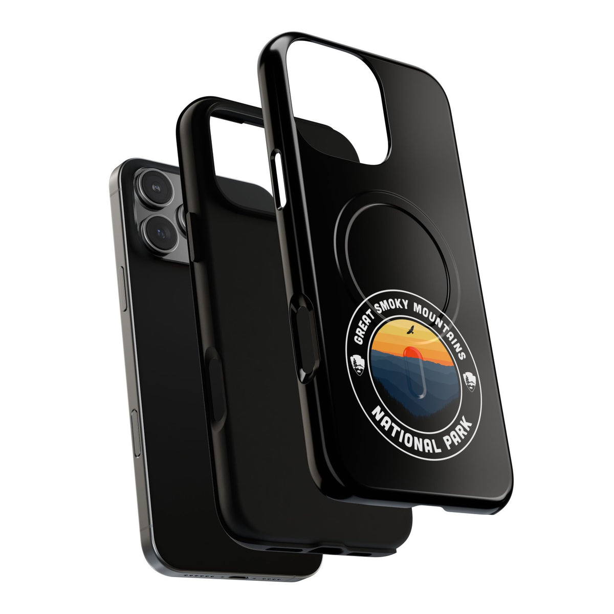 Great Smoky Mountains National Park iPhone Case with MagSafe - Round Emblem Design