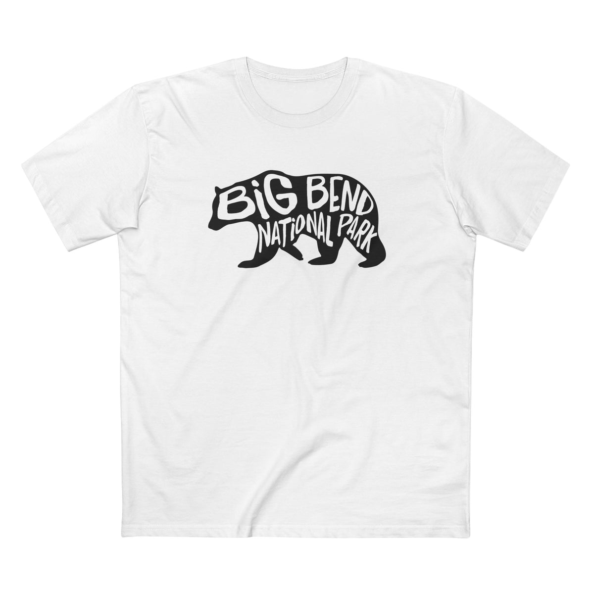 Big Bend National Park T-Shirt - Black Bear in White
