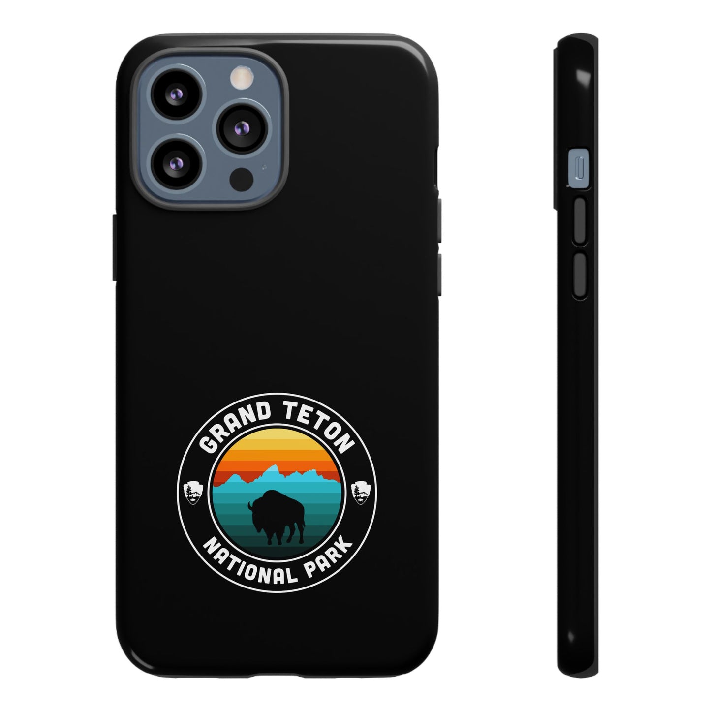 Grand Teton National Park Phone Case - Round Emblem Design