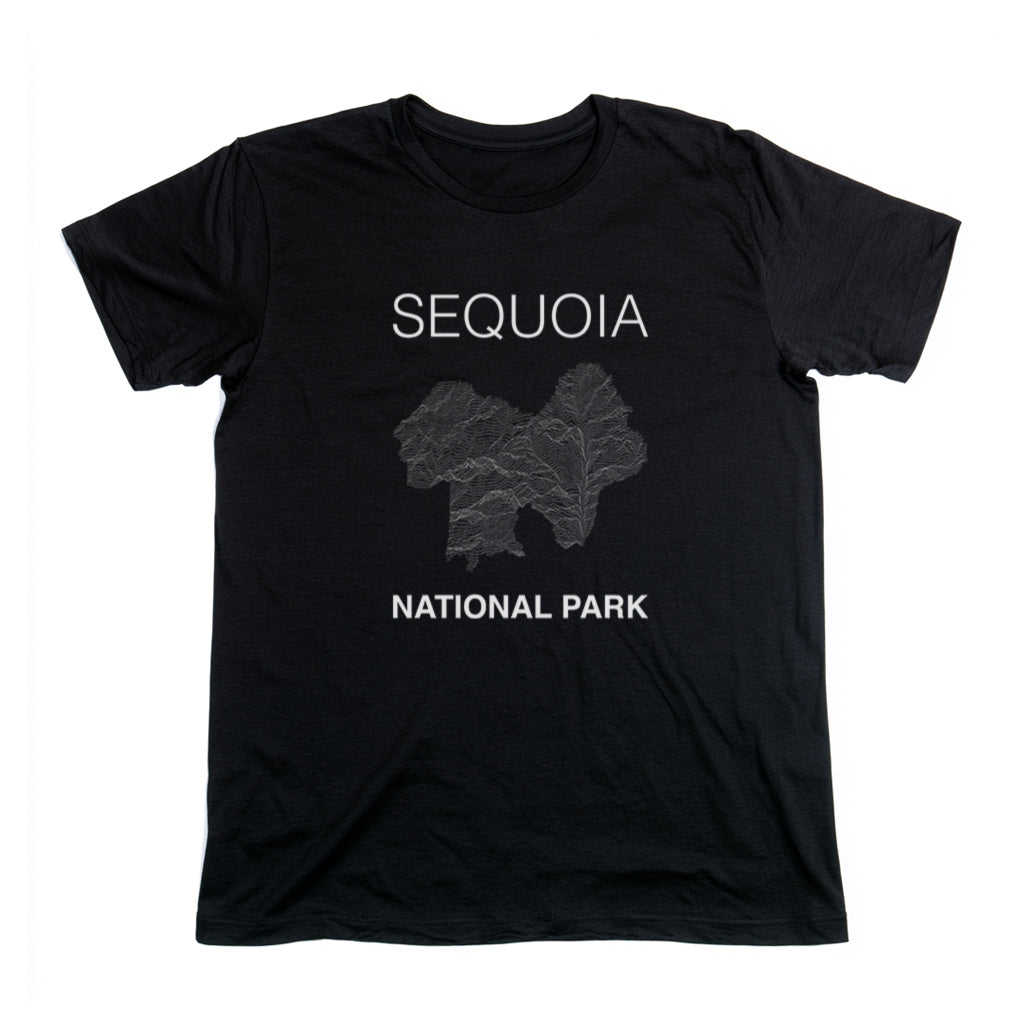 Sequoia National Park T-Shirt Lines in Black