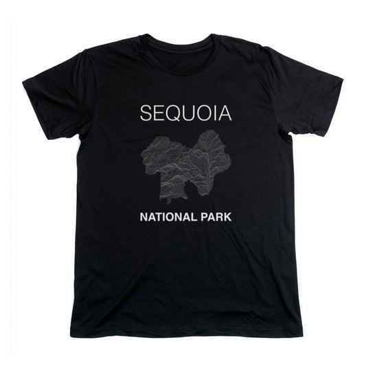 Sequoia National Park T-Shirt Lines in Black