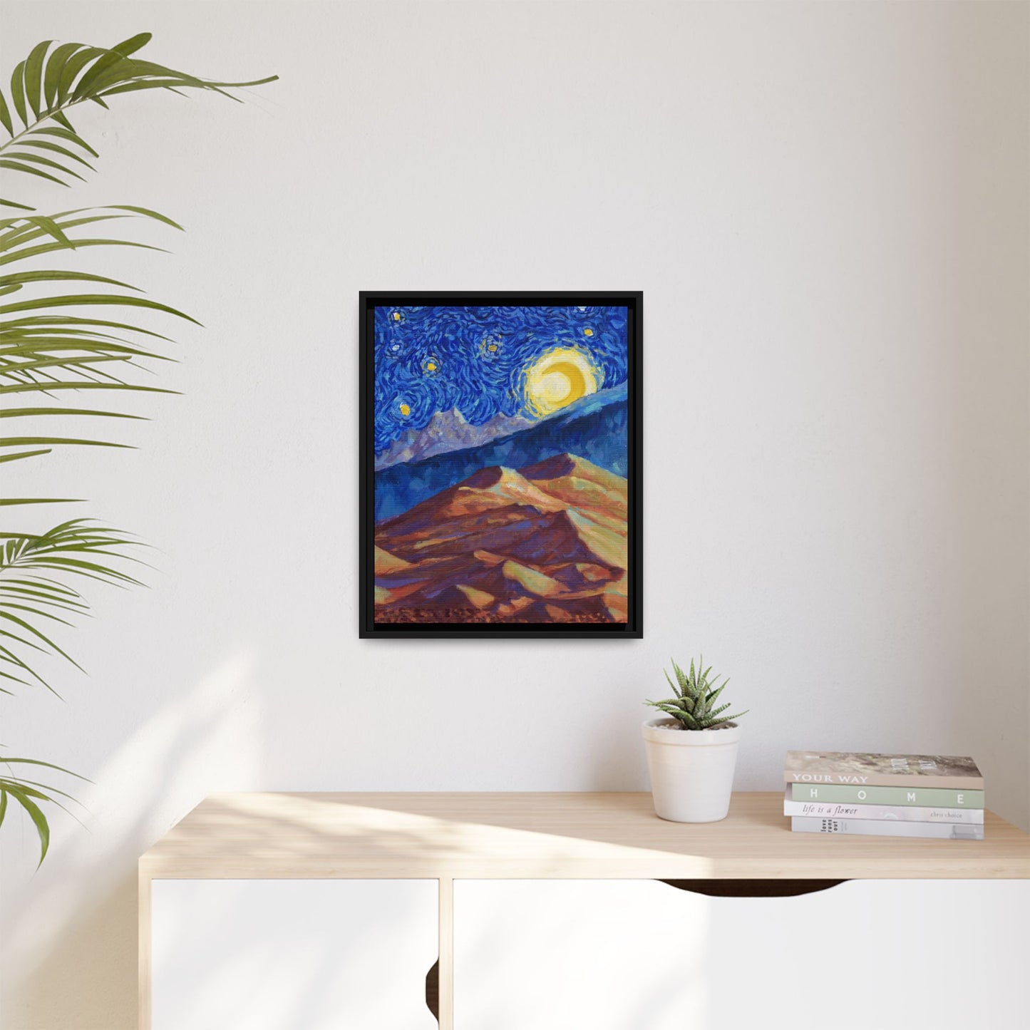 Great Sand Dunes National Park Framed Canvas - The Starry Night
