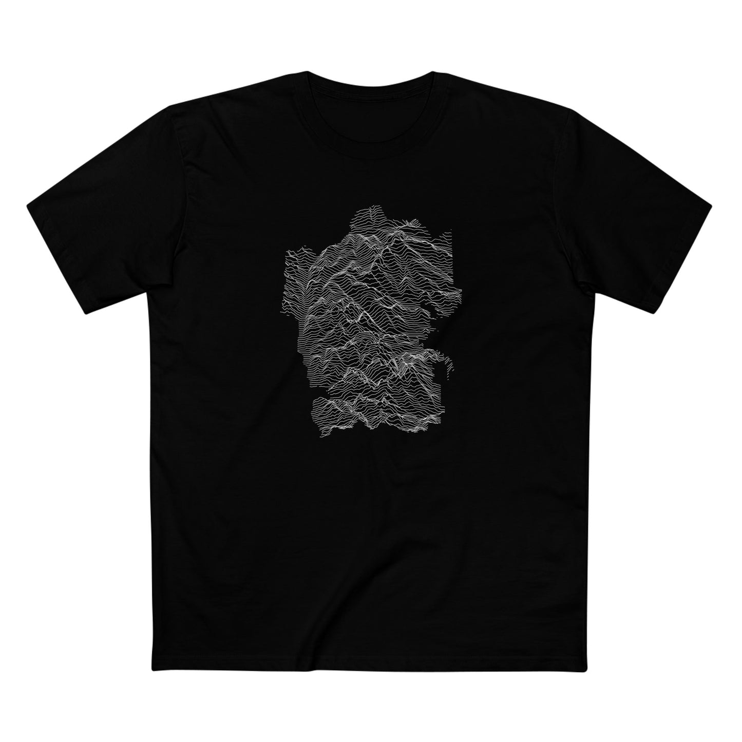 Rocky Mountain National Park T-Shirt - Topographical Lines in Black