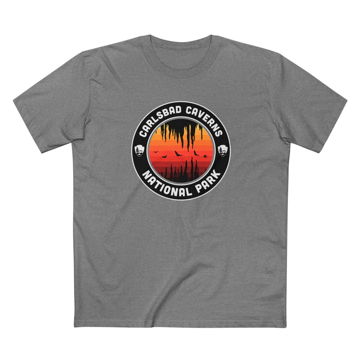 Carlsbad Caverns National Park - Round Badge Design in Athletic Heather